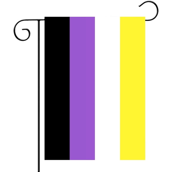 Nonbinary Pride Garden Flag 12 x 18 Inch Double Sided Outdoor Yard Lawn Decoration