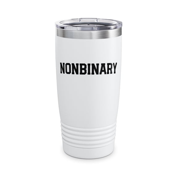 Nonbinary Pride Retro Non Binary Tumbler Gift Insulated Travel Mug Cup 20oz