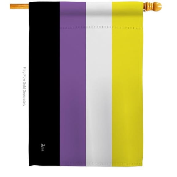 Nonbinary Support Pride 28 x 40 in. Double-Sided Decorative Horizontal House Flags for Decoration Banner Garden Yard Gift
