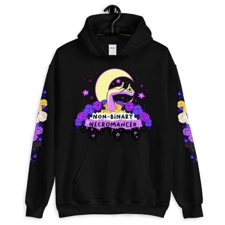 Nonbinary Sweatshirt Non-binary Necromancer Unisex Hoodie LGBT Witch Witchy Magic Hoodie