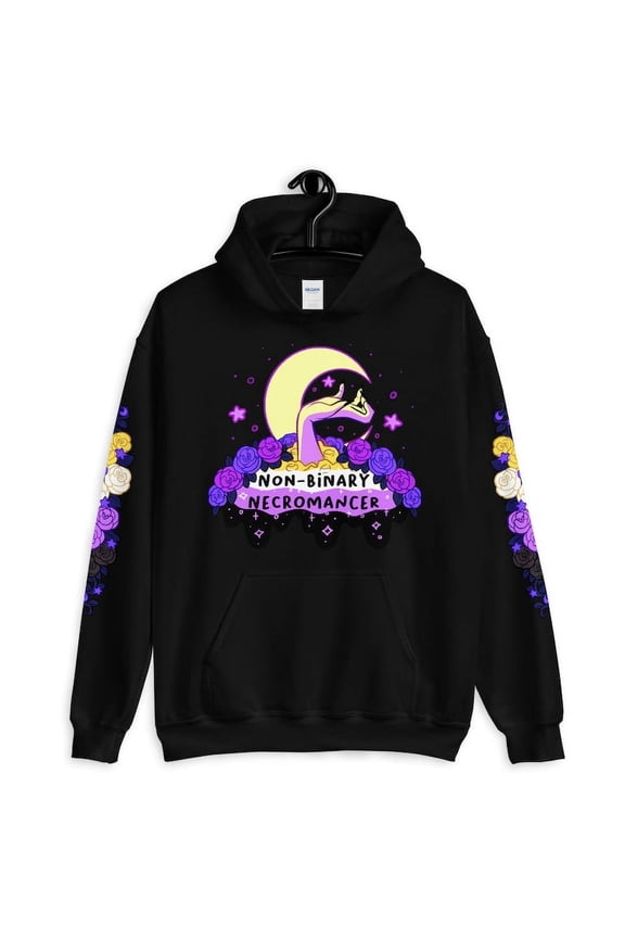 Nonbinary Sweatshirt Non-binary Necromancer Unisex Hoodie LGBT Witch Witchy Magic Hoodie