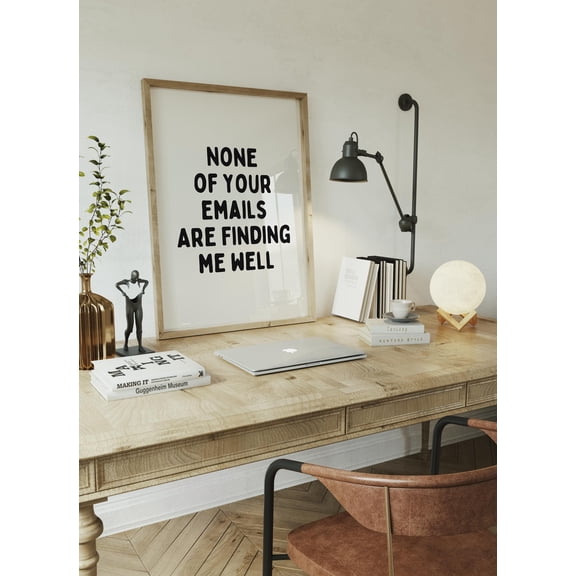 None Of Your Emails, Office Humor, Desk Decor, Funny Office Prints, Sarcastic Home Office Wall Art, Work From Home Poster, Poster Only