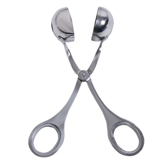 None-Stick Meat Baller Stainless Steel Meat Baller Tong, Cake Pop Meatball Maker Ice Tong Cookie Dough Scoop for Kitchen, Small Size 1pc