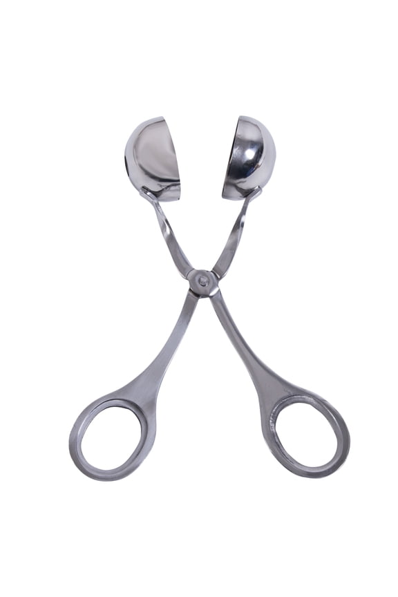 None-Stick Meat Baller Stainless Steel Meat Baller Tong, Cake Pop Meatball Maker Ice Tong Cookie Dough Scoop for Kitchen, Small Size 1pc