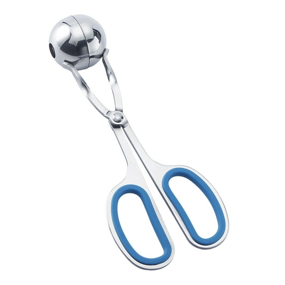None-Stick Meat Ballers, Stainless Steel Meat Baller Tongs, Cake Pop Meatball Maker Ice Tongs, Cookie Dough Scoop for Kitchen Blue 3.6cm/1.41in