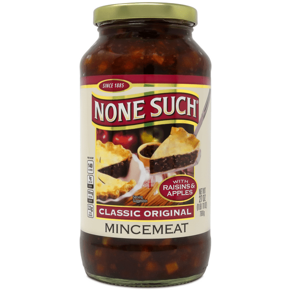 None Such Classic Original Mincemeat Pie Filling, with Raisins and Apples, 27 oz Jar