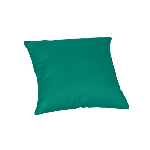 None. Sunbrella 16-inch Square Solid Outdoor Throw Pillow Canvas Teal