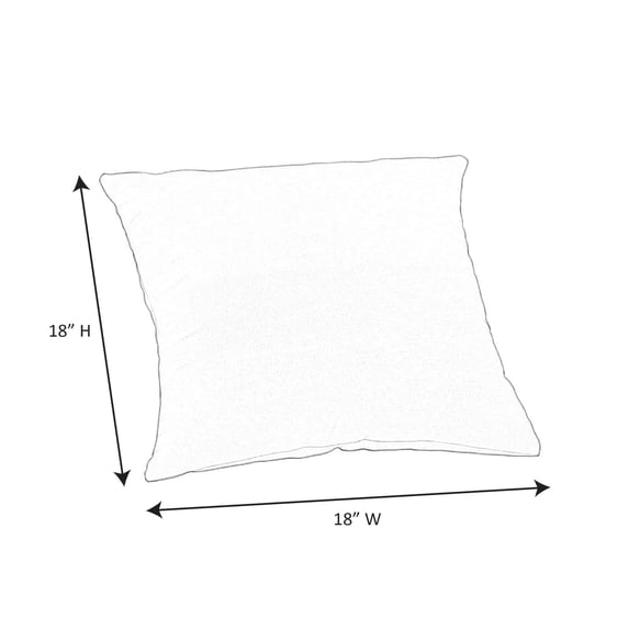 Casual Cushion Solid Sunbrella Fabric 1-Piece Indoor/Outdoor Square Throw Pillow, 18"W x 18"L, Canvas Brick