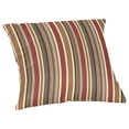 thumbnail image 1 of Casual Cushion Outdoor Throw Pillow, Striped Sunbrella Fade-Resistant for Patio Furniture, Adirondacks & Porch Swings, 18"W x 18"L, 6" thick, Reversible, Brannon Redwood, 1 of 5