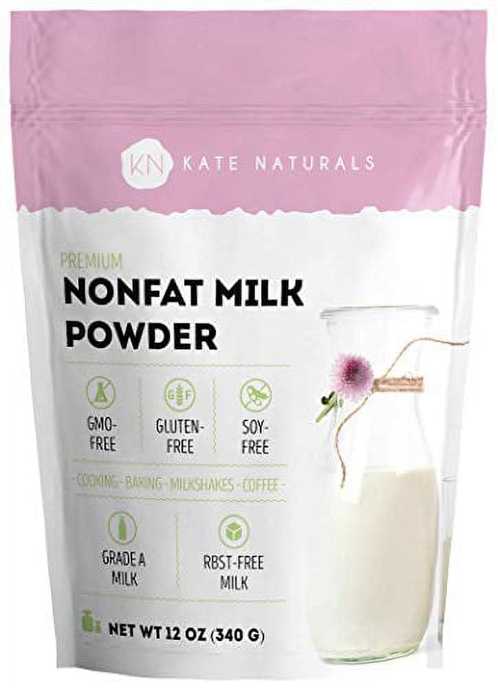 Nonfat Dry Milk Powder for Baking & Coffee Kate Naturals. Dried