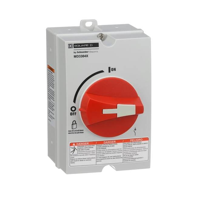 General Flash Accessory Nonfusible, Disconnect Switch, General Duty, 240 V, 480 V, 600 V, 3PST ...