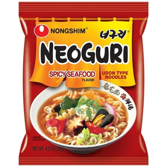 Nong Shim - Bold Spicy Seafood Instant Ramen Soup - 4.2 Oz, Case of 4