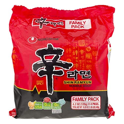 Nong Shim - Family Pack of Ramyun Noodle Soup - 4.2 Oz, Case of 4