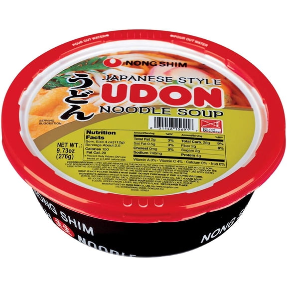 Nong Shim - Japanese Style Udon Noodle Soup - 9.73 Oz, Case of 5