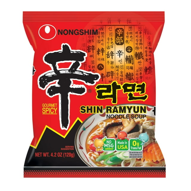 Nong Shim Ramyun Spicy Ramen Beef Noodle Soup, New 16 Pk. 4.2 oz.