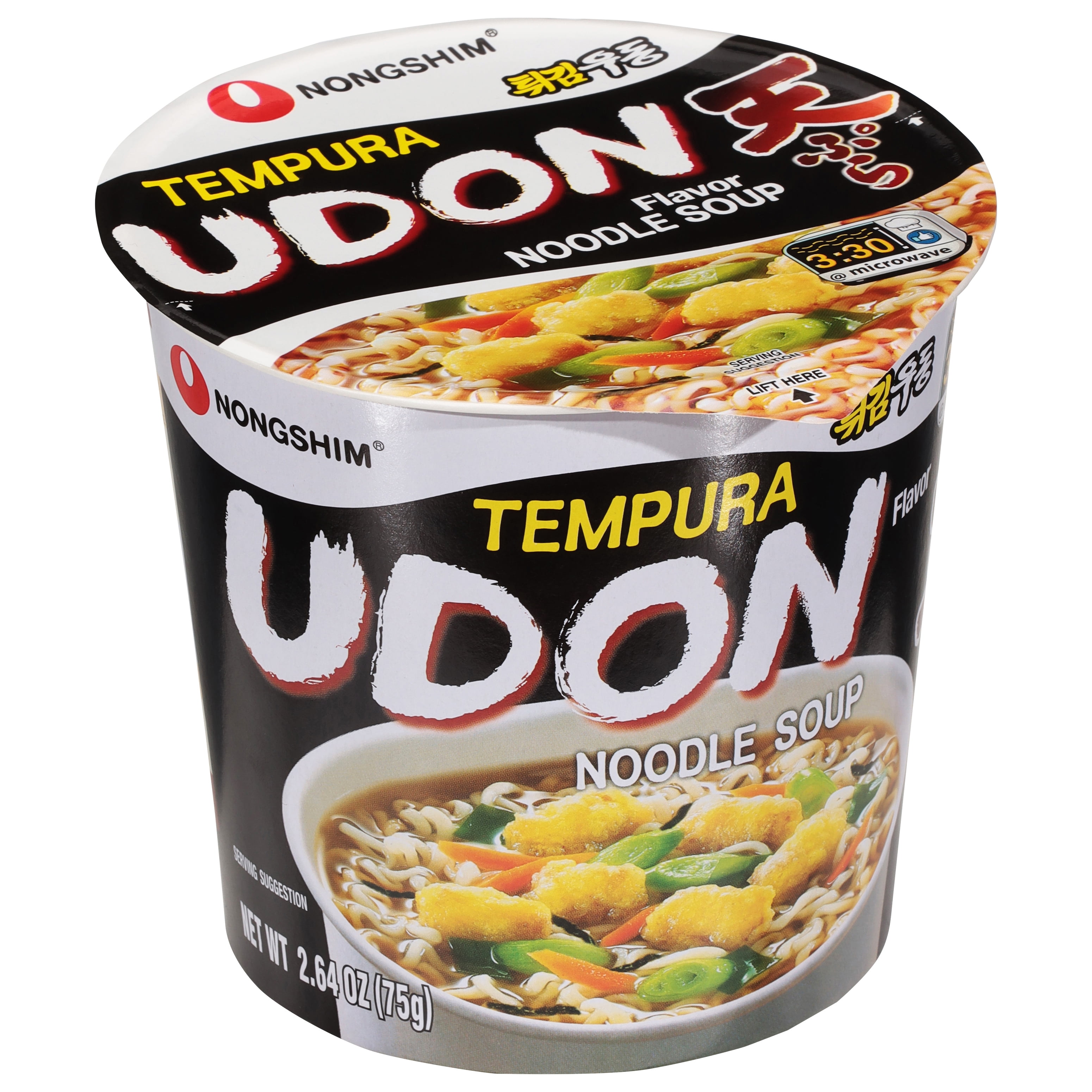 Nong Shim Tempura Udon Soup Cup Noodle 2.64 oz (Pack Of 18)