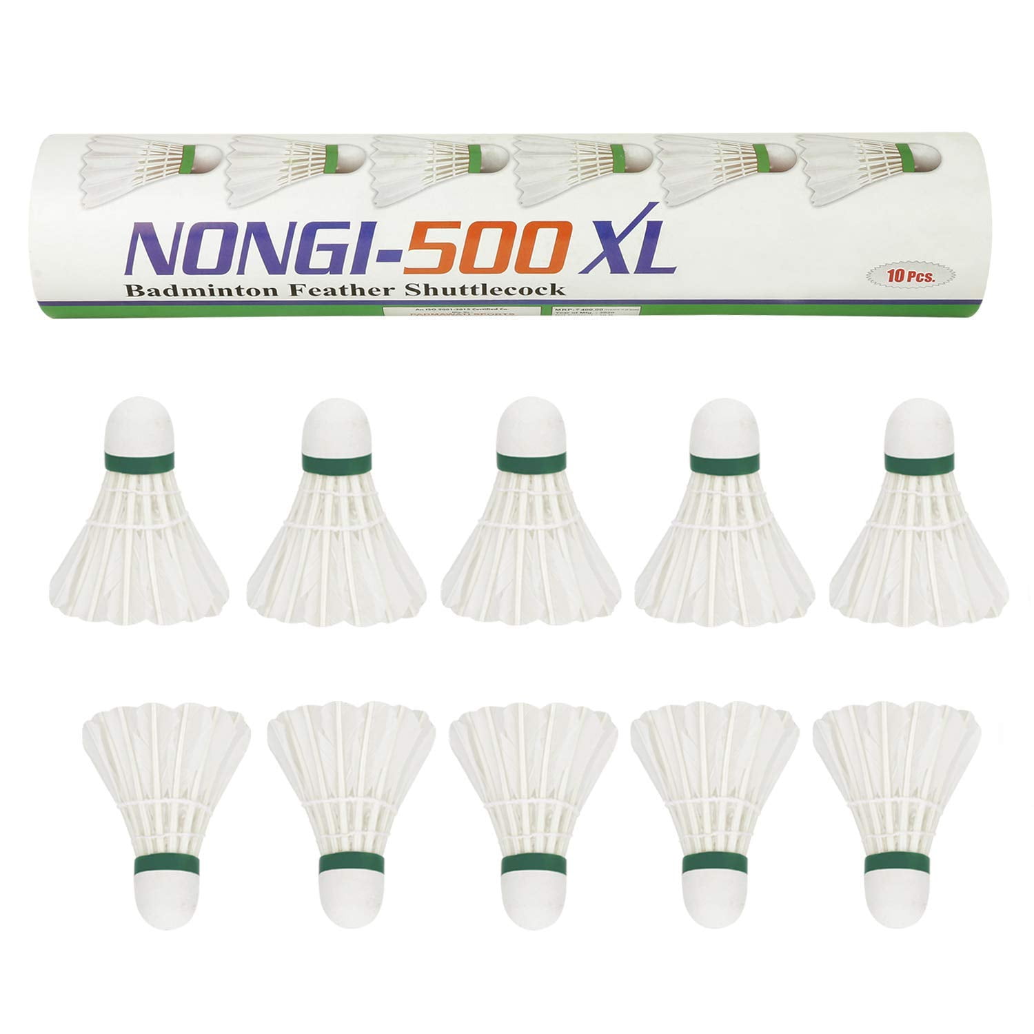 Nongi 550 -XL Badminton Feather Shuttlecork Bounded Evenly By Nylon ...