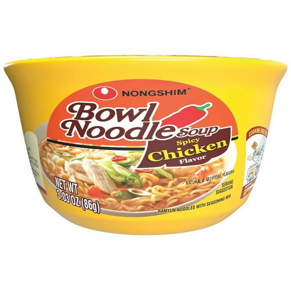 Nongshim Bowl Noodle Soup Spicy Chicken 3.03 oz Pack of 2