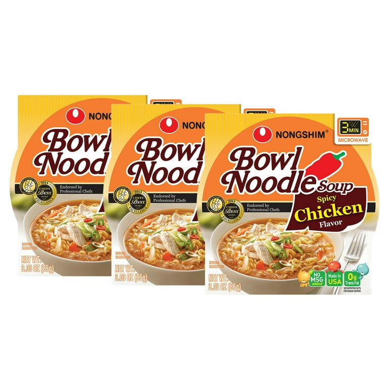 Spicy Chicken Bowl Noodle Soup, Chicken, 3.03 oz Cup, 12/Carton, Ships in 1-3 Business Days Spicy Chicken Bowl Noodle Soup, Chicken, 3.03 oz Cup, 12/Carton, Ships in 1-3 Business Days