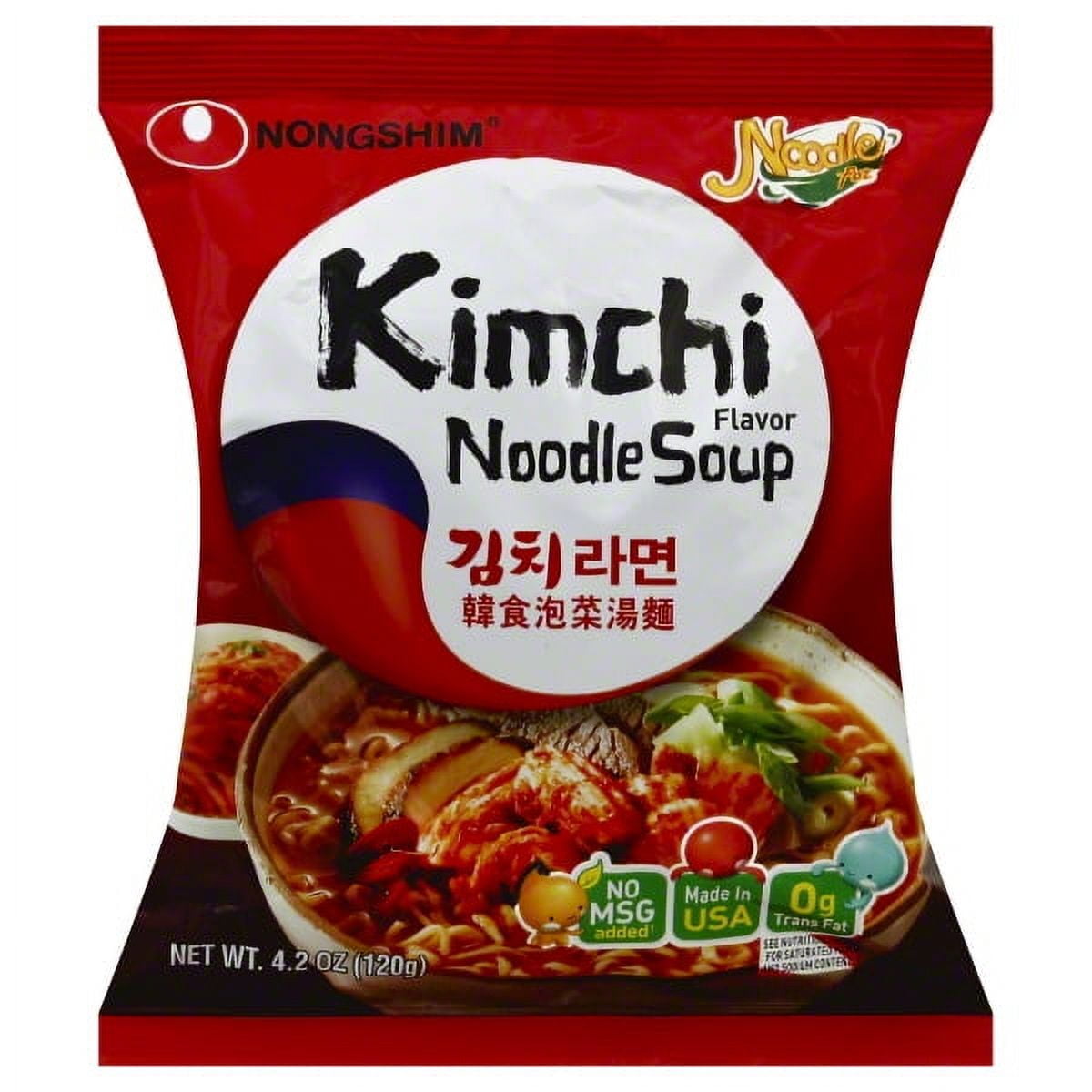 Nongshim Kimchi Flavor Noodle Soup, 4.2 OZ (Pack of 10)