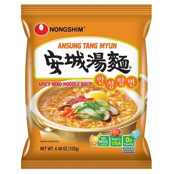Nongshim Korean Famous Ramen Variety Selection (Ansung Tangmyeon, 8 Pack)