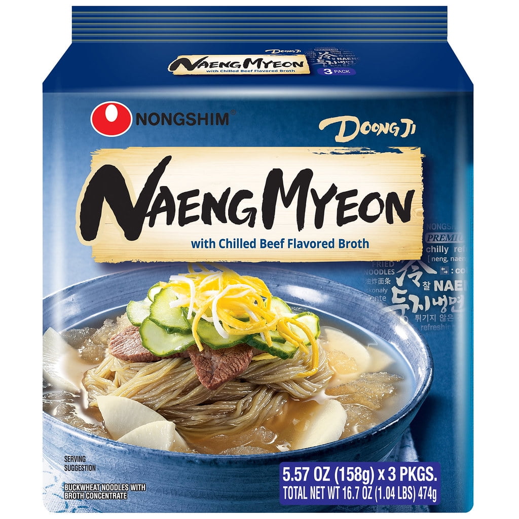 Nongshim Naengmyeon Cold Noodles with Beef Broth Ramyun Noodle Soup