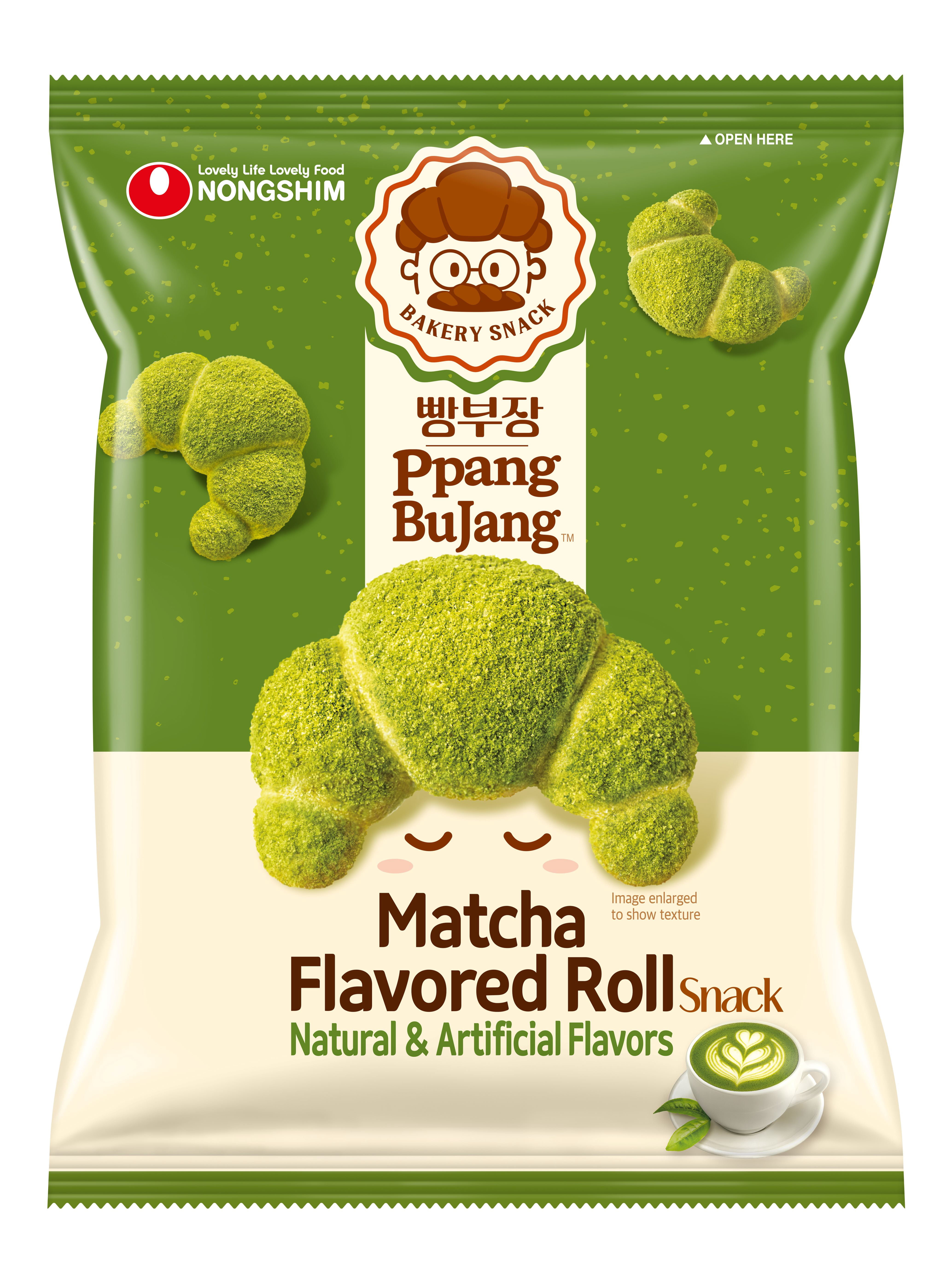 Nongshim Ppang Bujang Matcha Flavored Roll, 1.94 oz