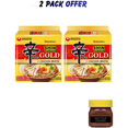 thumbnail image 1 of Nongshim Shin Gold Spicy Chicken Broth Ramyun Premium Ramen Noodle Soup Pack, X 4 Count, See Item for Allergens, 1 of 7