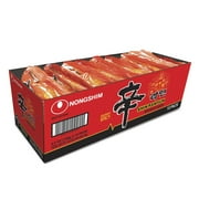 Nongshim Shin Ramyun Spicy Beef Ramen Noodle Soup Pack, 4.02oz X 10 Count, Shelf-Stable