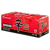 Nongshim Shin Ramyun Spicy Beef Ramen Noodle Soup Pack, 4.02oz X 10 Count