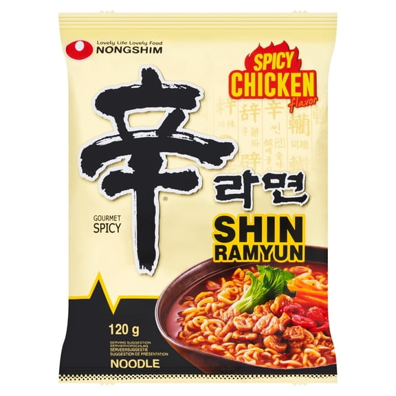 Nongshim Shin Ramyun Spicy Chicken Flavour 120g, Imported from Britain