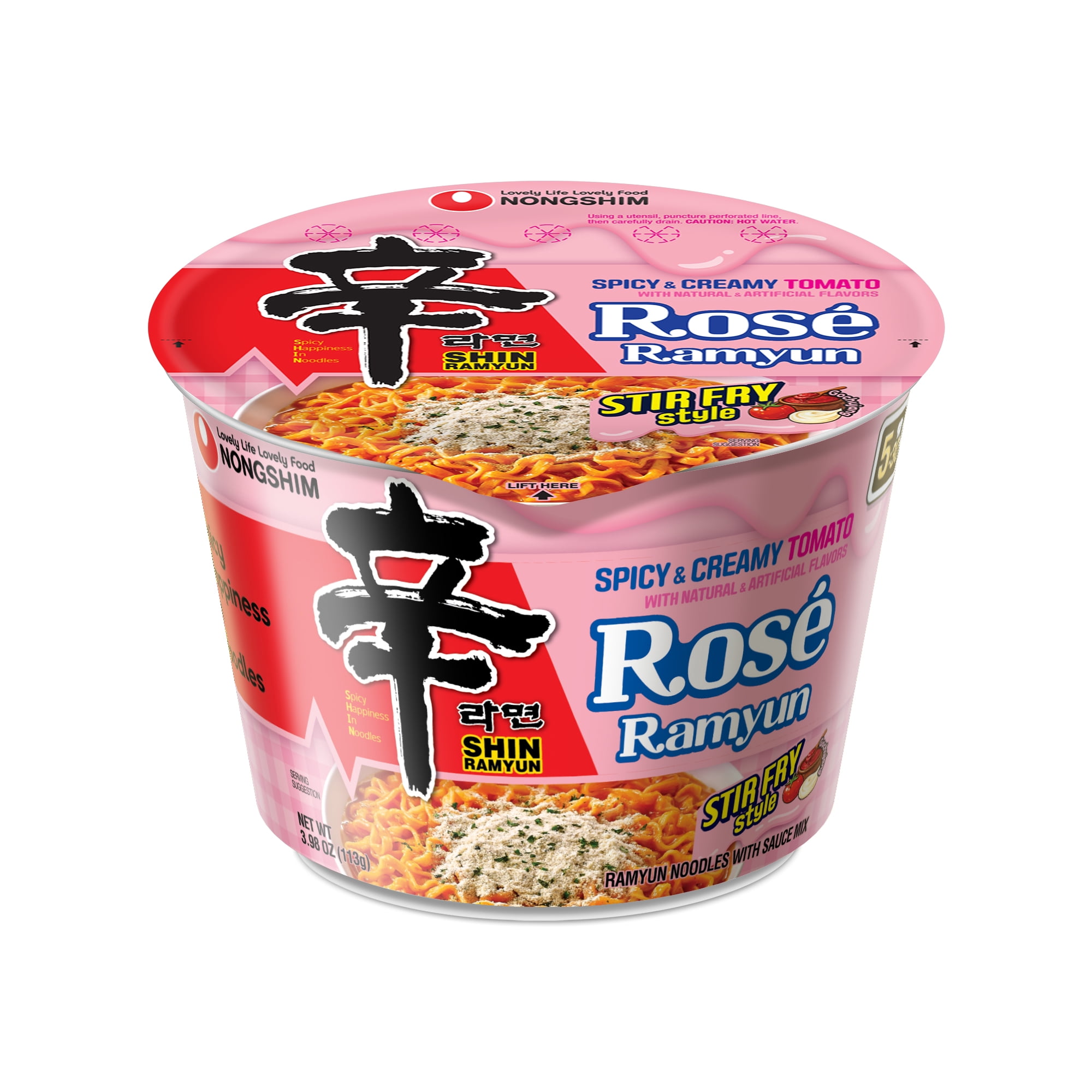 Nongshim Shin Rose, Big Bowl, 3.98 oz (113g), pack of 1
