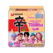 Nongshim Shin Toomba Stir Fry Creamy Premium Ramen Noodle Soup Pack, 4.83 oz X 4 Count, Shelf-Stable
