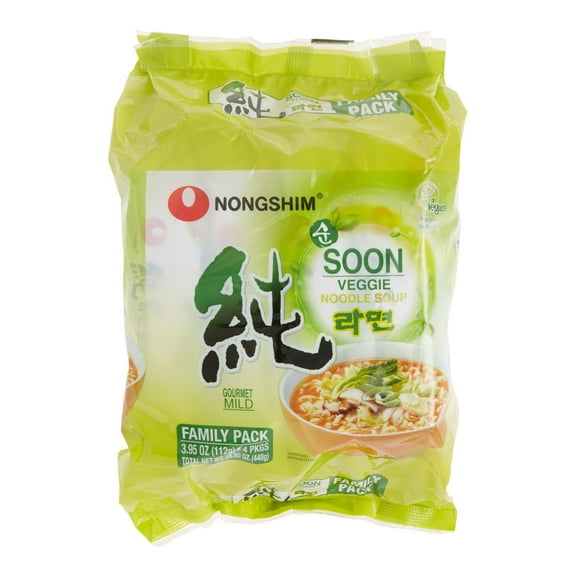 Nongshim Soon Veggie Noodle Soup 15.08 oz Pack of 2