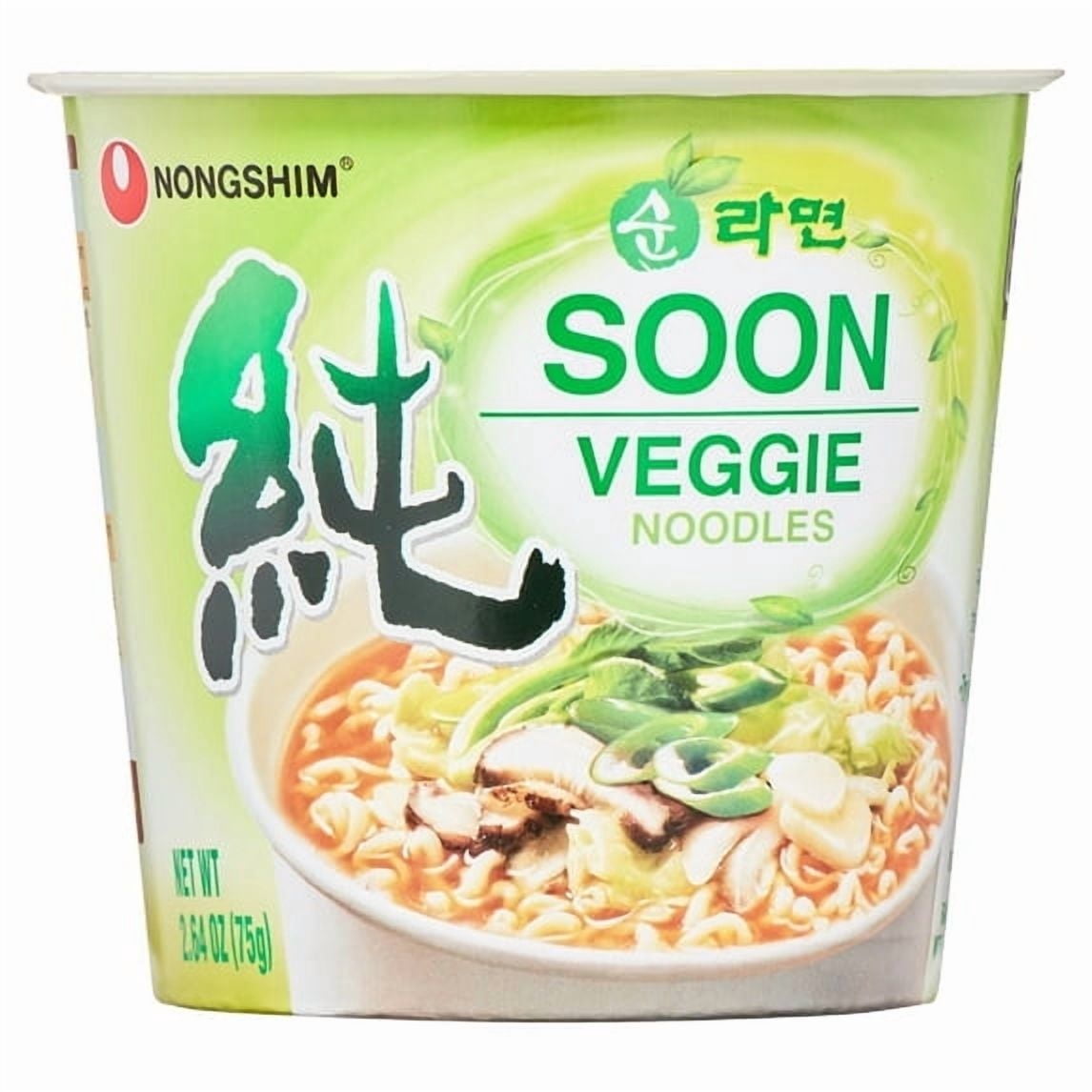 Nongshim Soon Veggie Savory Vegan Ramyun Ramen Noodle Soup Cup