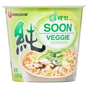 Nongshim Soon Veggie Savory Vegan Ramyun Ramen Noodle Soup Cup, 2.64oz X 6 Count, See Item for Allergens