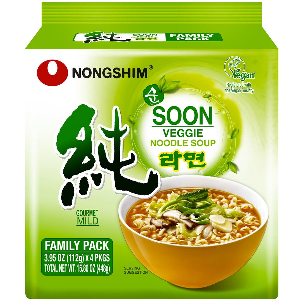 Nongshim Soon Veggie Noodle Soup - 15.8 oz bag