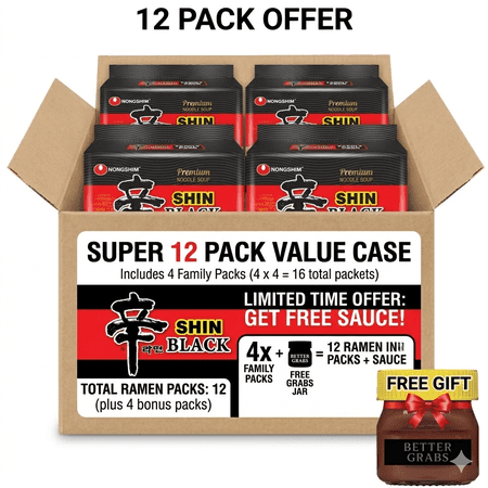 Nongshim Spicy Pot-au-feu Flavor Shin Black Noodle Soup