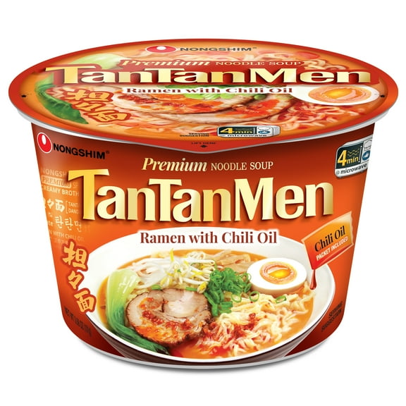 Nongshim Tantanmen Big Bowl Ramen Noodle Soup, 3.56oz X 1, Shelf-Stable