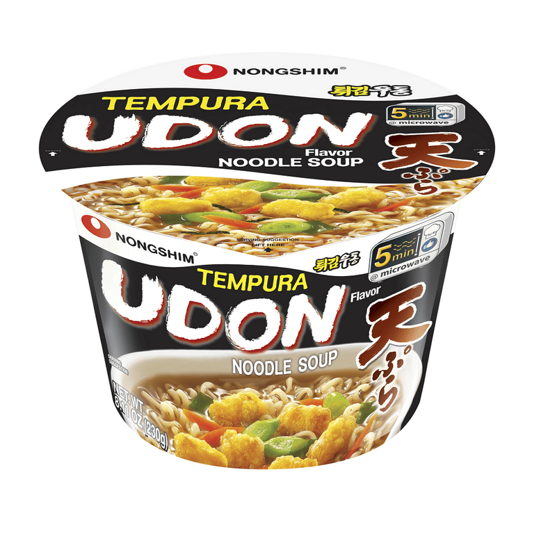 Nongshim Tempura Udon Noodle Soup Cup, 2.64 oz [Pack of 6