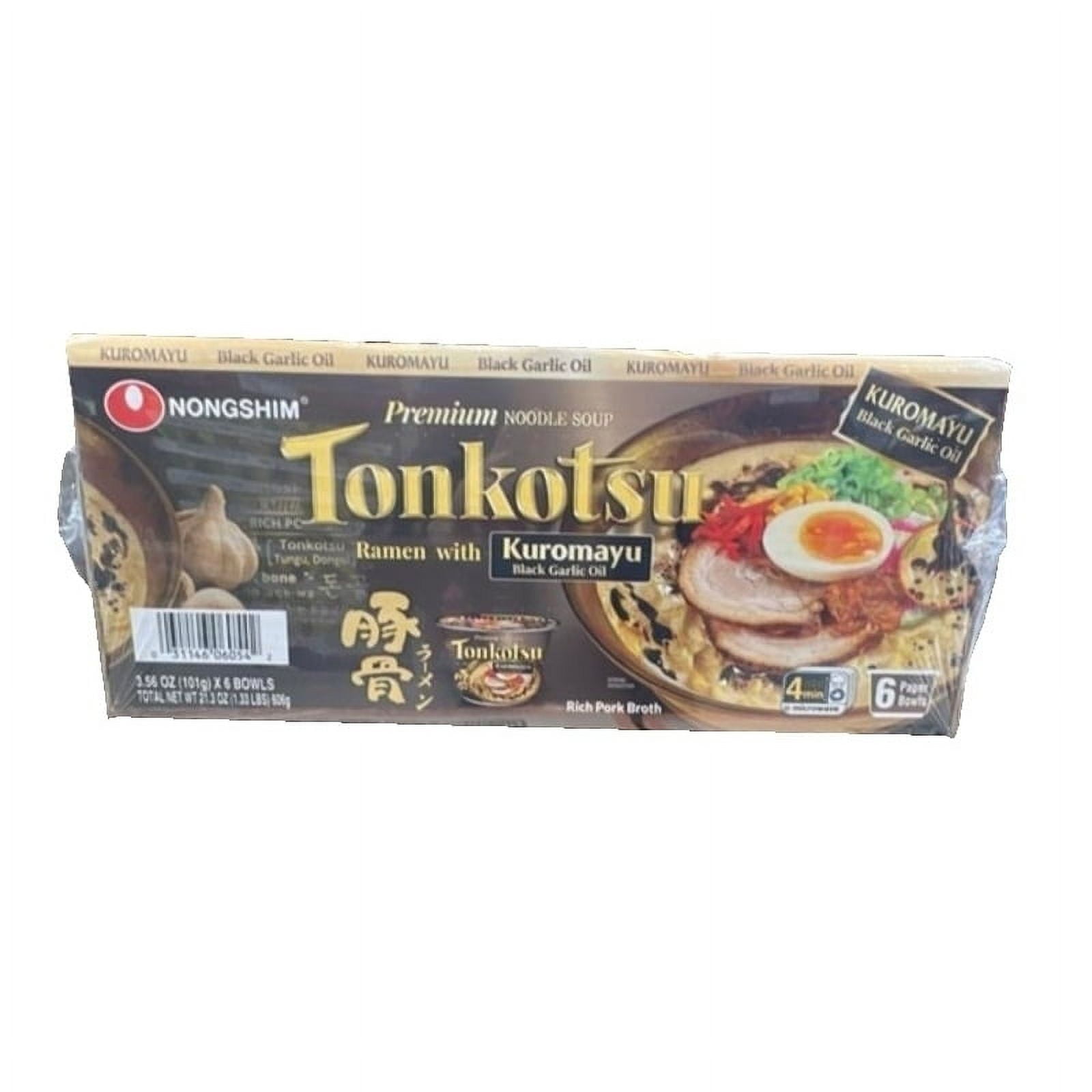Savory Instant Nongshim Tonkotsu Ramen with Kuromayu Premium