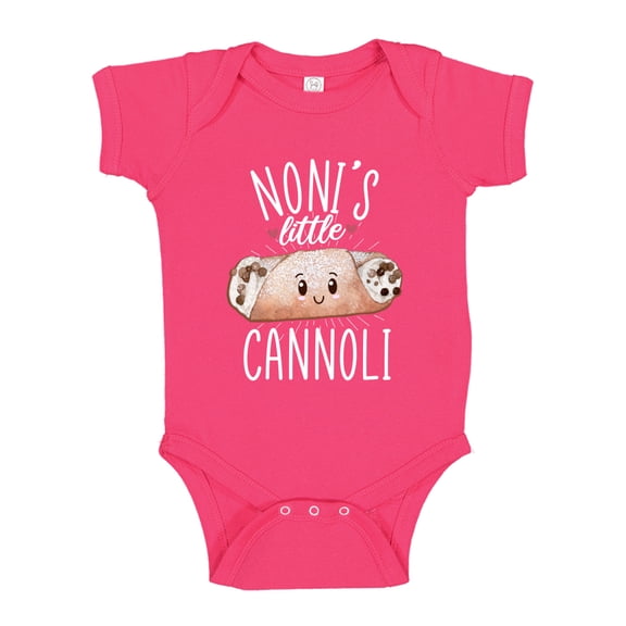 Noni's Little Cannoli Baby Bodysuit One Piece 12 mo Cyber Pink