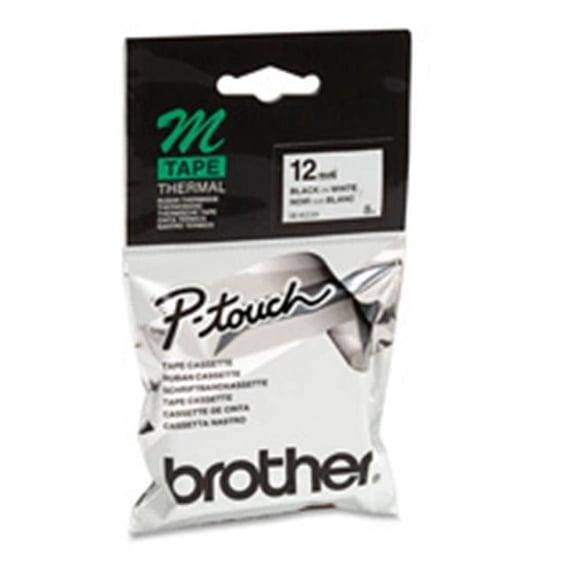 Nonlaminated Lettering Tape- .50in. Size- Black-White