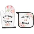 thumbnail image 1 of Nonna Gifts Oven Mitts and Pot Holders Sets, Nonna Gifts from Grandkids Kitchen Decor Accessories Sets, World‘s Best Nonna Heat Resistant Oven Glove Potholders for Kitchen Cooking Baking, 1 of 6
