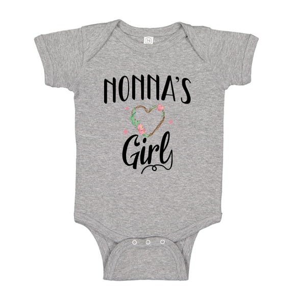 Nonna's Girl Baby Bodysuit One Piece 12 mo Athletic Heather