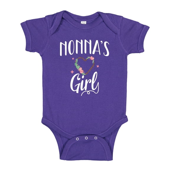 Nonna's Girl Baby Bodysuit One Piece NB Purple