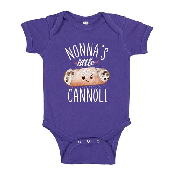 Nonna's Little Cannoli Baby Bodysuit One Piece 12 mo Purple