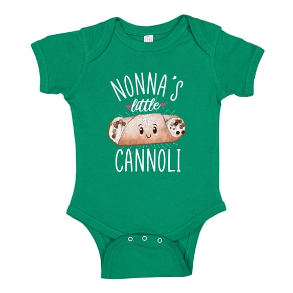 Nonna's Little Cannoli Baby Bodysuit One Piece 6 mo Kelly Green