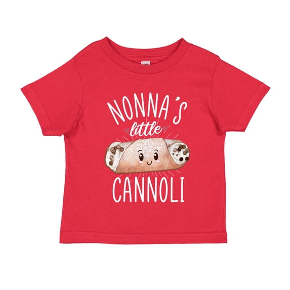 Nonna's Little Cannoli Toddler T-Shirt 3T Red