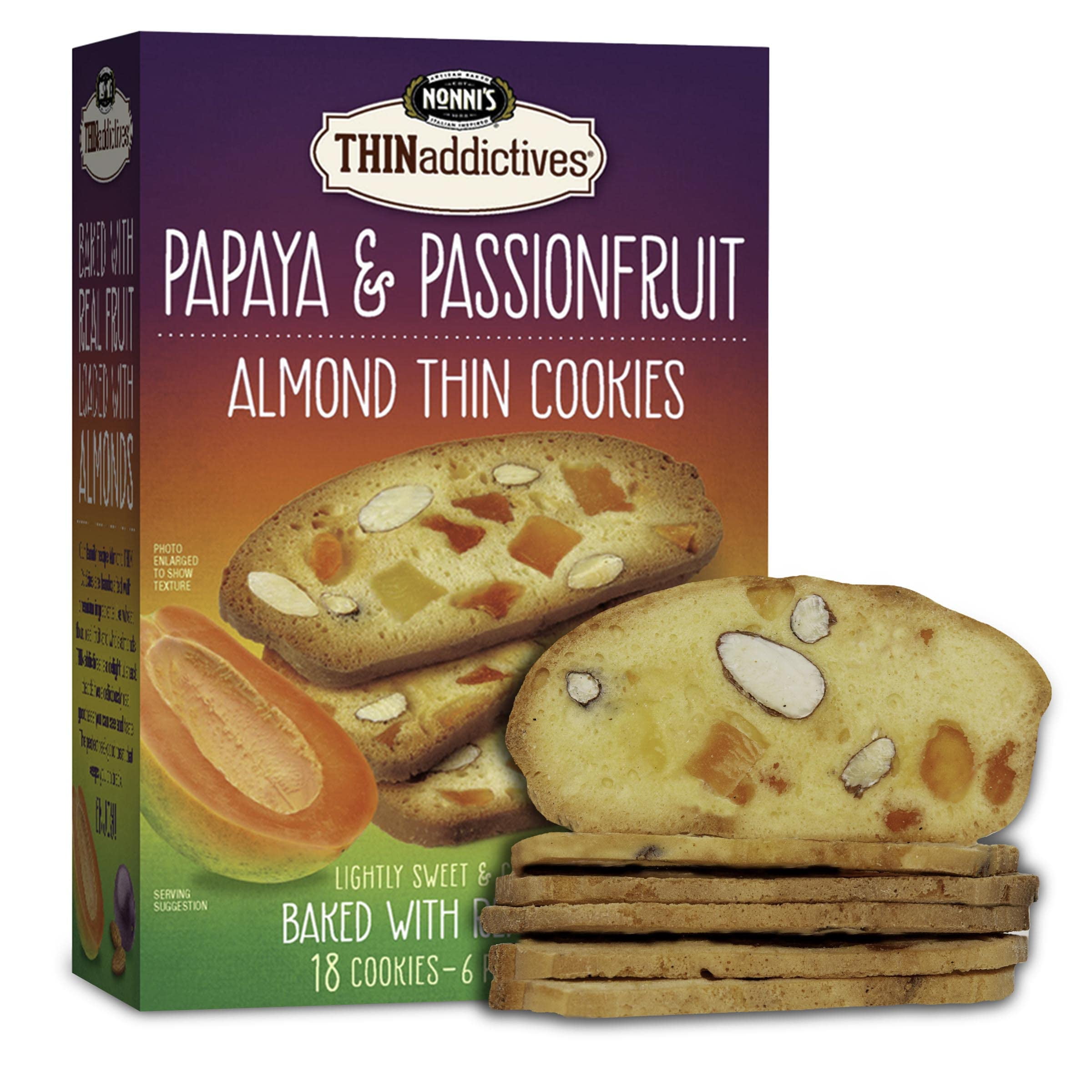 Nonni,S Thinaddictives Almond Thin Cookies - Papaya & Passionfruit ...